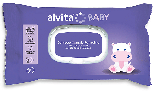 Alvita Baby Salviette Pure Water 60 Pezzi