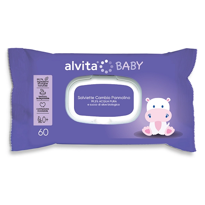 Alvita Baby Salviette Pure Water 60 Pezzi