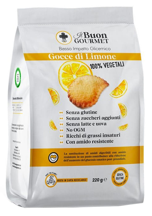 Il Buon Gourmet Gocce Di Limone Biscotti 220 G