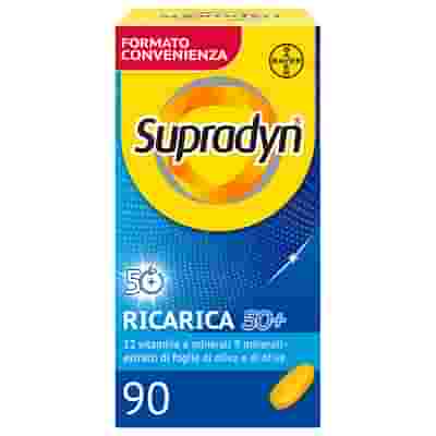 Supradyn Ricarica 50+ Integratore con Vitamine e Minerali, con antiossidanti 90 compresse effervescenti