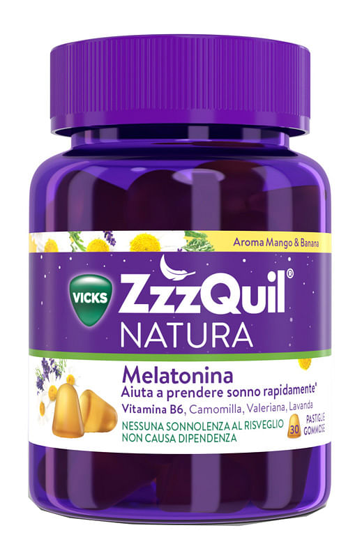 Vicks Zzzquil Natura Mango & Banana 30 Pastiglie Gommose