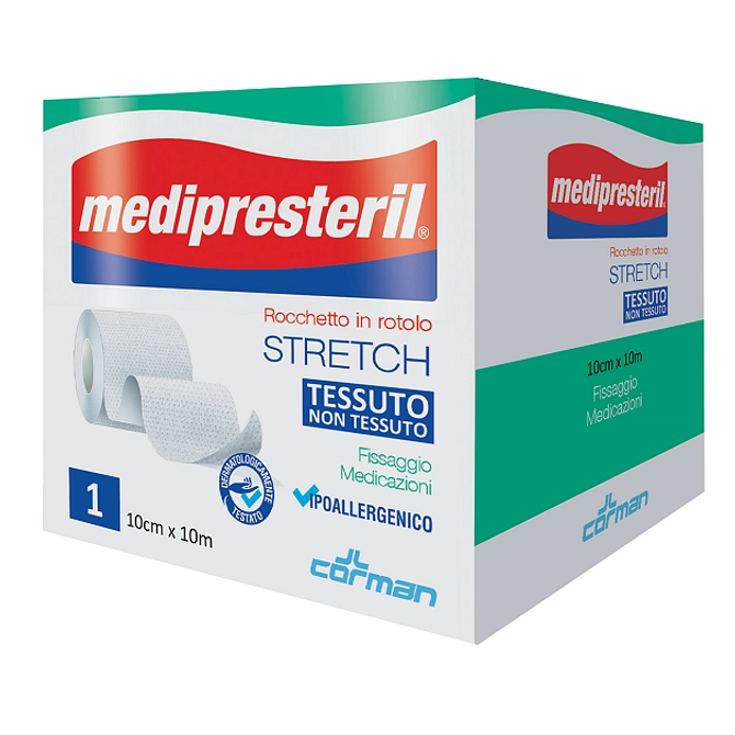 Medipresteril Rocchetto Rotolo Stretch Tessuto Non Tessuto 10 Cm X 1000 Cm