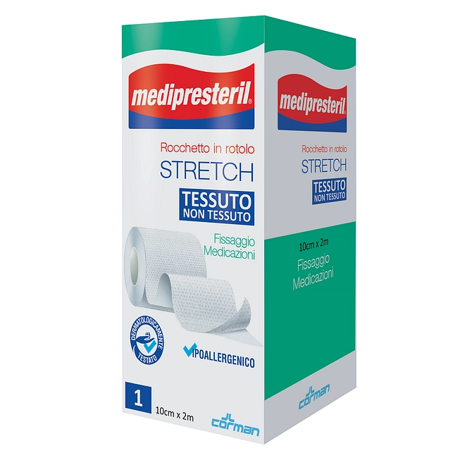 Medipresteril Rocchetto Rotolo Stretch Tessuto Non Tessuto 10 Cm X 200 Cm