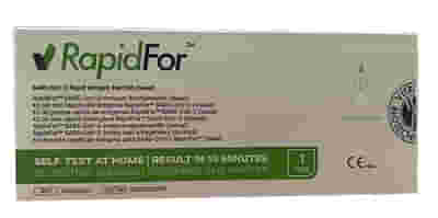 TEST ANTIGENICO RAPIDO COVID-19 RAPIDFOR AUTODIAGNOSTICO DETERMINAZIONE QUALITATIVA ANTIGENI SARS-COV-2 IN TAMPONI NASALI MEDIANTE IMMUNOCROMATOGRAFIA