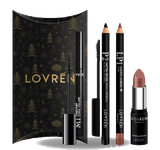 LOVREN KIT 1 NATALE 2022 CON MASCARA M1 + MATITA OCCHI P2 + MATITA LABBRA LP1 + ROSSETTO CREAMY R1