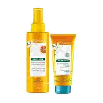 KLORANE POLY SPRAY SUBLIMATORE TAMANU MONOI SPF50 200 ML + SHAMPOO DOCCIA DOPOSOLE MONOI 75 ML