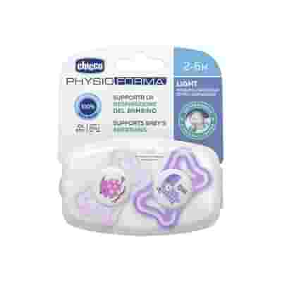 CHICCO SUCCHIETTO LIGHT ROSA SILICONE 2-6M 2 PEZZI