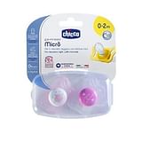 CHICCO SUCCHIETTO MICRO GIRL SILICONE 0-2M 2 PEZZI