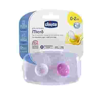 CHICCO SUCCHIETTO MICRO GIRL SILICONE 0-2M 2 PEZZI