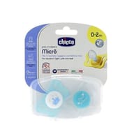 CHICCO SUCCHIETTO MICRO AZZURRO SILICONE 0-2M 2 PEZZI