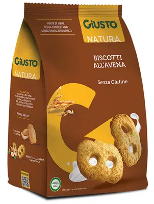 GIUSTO SENZA GLUTINE BISCOTTI AVENA 250 G GIUSTO SENZA GLUTINE BISCOTTI AVENA 250 G