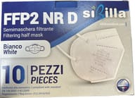 SIBILLA MASCHERINA FFP2 MODELLO 601 BIANCO 10 PEZZI