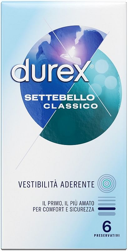 Reckitt Benckiser Profilattico Durex Settebello Classico 6 Pezzi