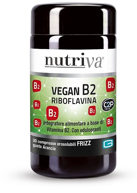 Nutriva Vegan B2 Fizz 30 Compresse Arancia