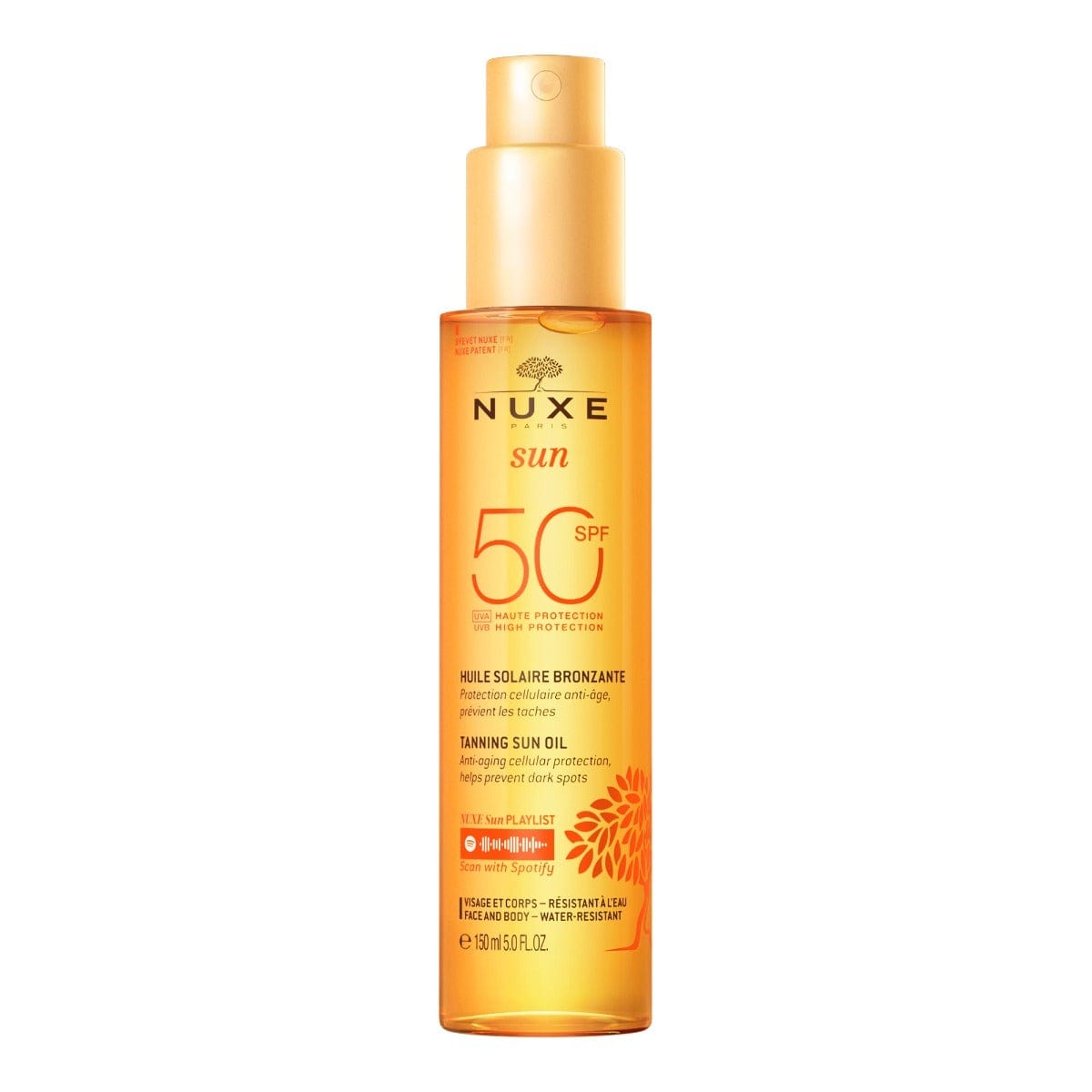 Nuxe Sun Olio Solare Viso/Corpo Spf50 150 Ml