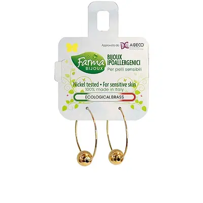 ORECCHINO CERCHIO GOLD CON SFERA ORECCHINO CERCHIO GOLD CON SFERA