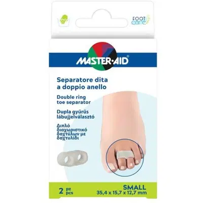 SEPARATORE DITA MASTER-AID FOOTCARE CON ANELLO DOPPIO SMALL 2 PEZZI C10 SEPARATORE DITA MASTER-AID FOOTCARE CON ANELLO DOPPIO SMALL 2 PEZZI C10