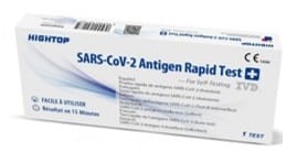 TEST ANTIGENICO RAPIDO COVID-19 HIGHTOP AUTODIAGNOSTICO DETERMINAZIONE QUALITATIVA ANTIGENI SARS-COV-2 IN TAMPONI NASALI MEDIANTE IMMUNOCROMATOGRAFIA
