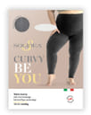 BE YOU TONIC CURVY LEGGINGS MASSAGGIANTE COPRENTE NERO M-XL