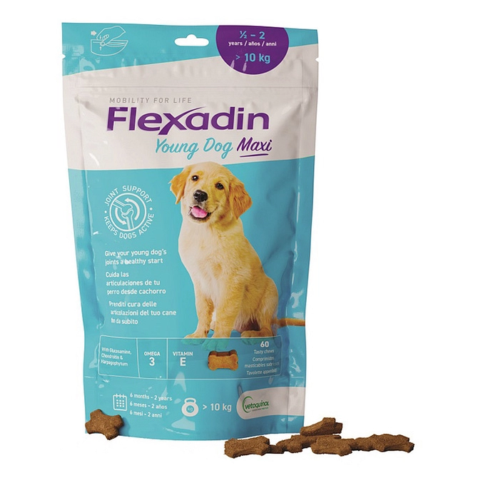 Flexadin Young Dog Maxi 60 Tavolette Appetibili