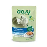 OASY WET DOG STRACCETTI PUPPY POLLO E RISO 100 G