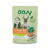 OASY WET DOG STRACCETTI ADULT SALMONE E PATATE 100 G