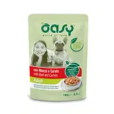 OASY WET DOG STRACCETTI ADULT MANZO E CAROTE 100 G