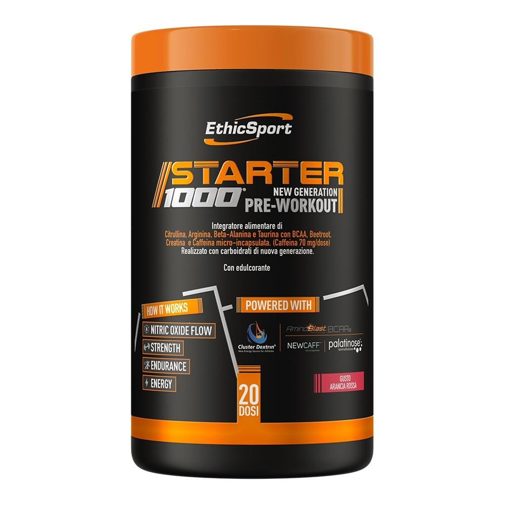 STARTER 1000 NEW GENERATION PRE WORKOUT GUSTO ARANCIA ROSSA 400 G
