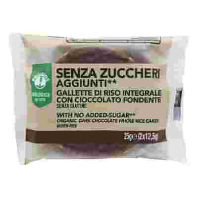 GALLETTE DI RISO CON CIOCCOLATO FONDENTE SENZA ZUCCHERI AGGIUNTI 25 G
