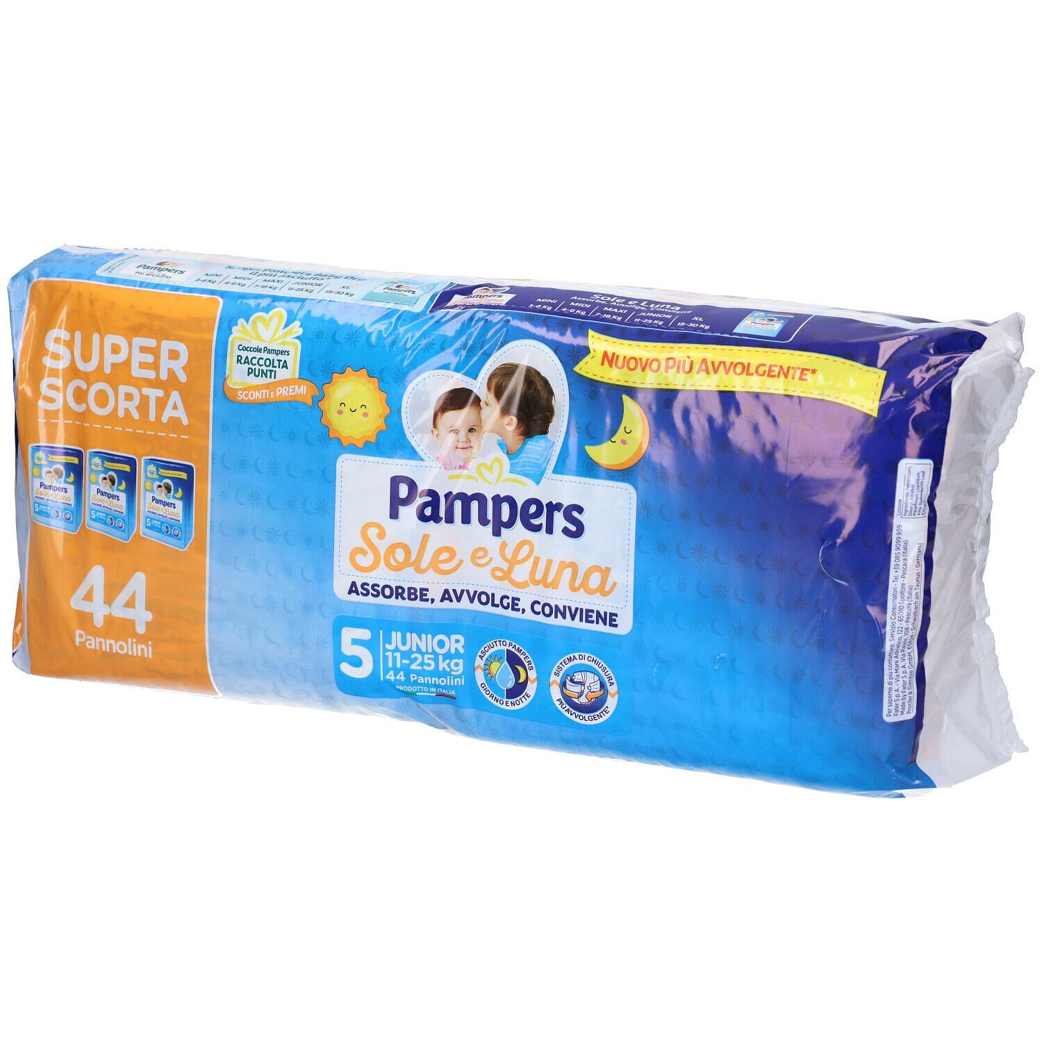 Pampers Sole Luna Trio Junior 44 Pezzi