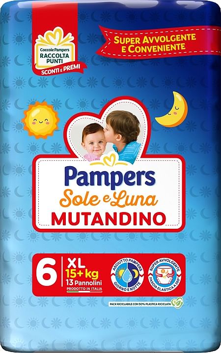 Pampers Sole Luna Mutandina Xl 13 Pezzi