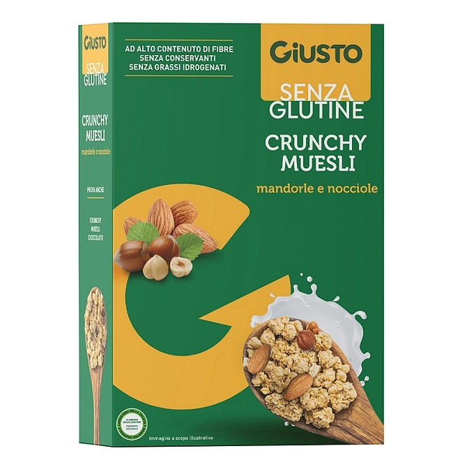 Giusto Senza Glutine Crunchy Muesli Mandorle E Nocciole 375 G
