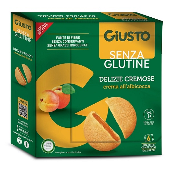 Giusto Senza Glutine Delizie Cremose Albicocca 6 Confezioni Da 30 G