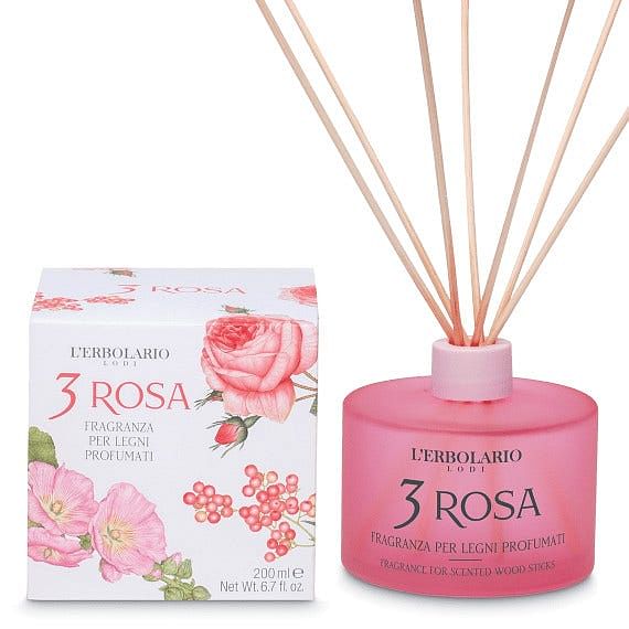 3 Rosa Fragranza Legni Profumati 200 Ml