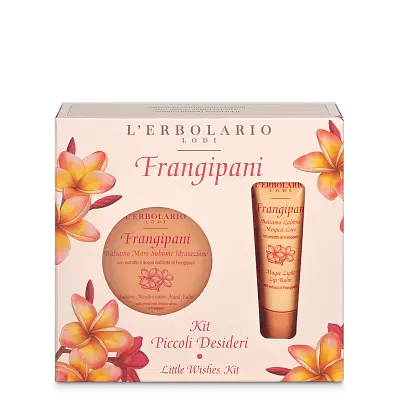 FRANGIPANI KIT PICCOLI DESIDERI BALSAMO LABBRA MAGICA LUCE 10 ML + BALSAMO MANI 40 ML EDIZIONE LIMITATA FRANGIPANI KIT PICCOLI DESIDERI BALSAMO LABBRA MAGICA LUCE 10 ML + BALSAMO MANI 40 ML EDIZIONE LIMITATA