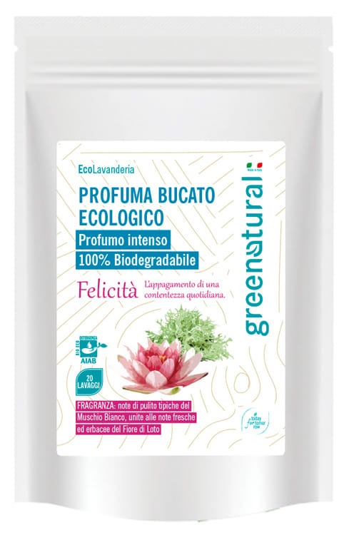 GREENATURAL PROFUMA BUCATO FELICITA' LOTO E MUSCHIO 120 G