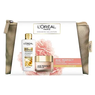 L'OREAL PARIS POCHETTE AGE PERFECT TRATTAMENTO FORTIFICANTE NATALE 2022 AGE PERFECT GOLDEN AGE LATTE DETERGENTE + CREMA ROSA GIORNO L'OREAL PARIS POCHETTE AGE PERFECT TRATTAMENTO FORTIFICANTE NATALE 2022 AGE PERFECT GOLDEN AGE LATTE DETERGENTE + CREMA ROSA GIORNO