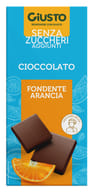 GIUSTO SENZA ZUCCHERO CIOCCOLATO FONDENTE ARANCIA 85 G