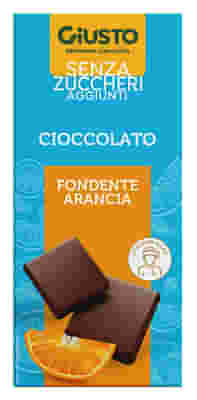 GIUSTO SENZA ZUCCHERO CIOCCOLATO FONDENTE ARANCIA 85 G
