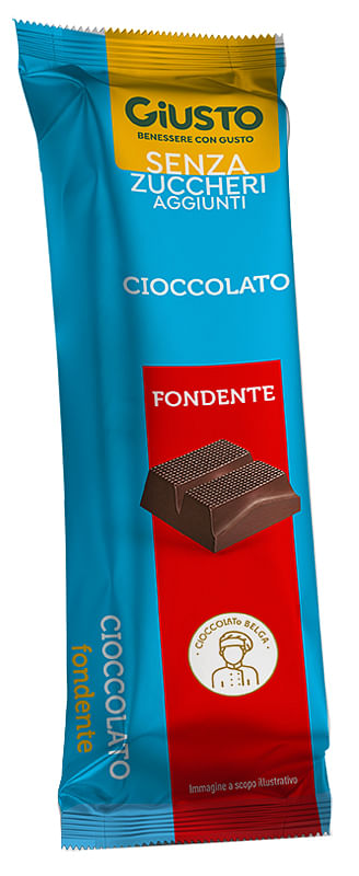 Giusto Senza Zucchero Barretta Cioccolato Fondente 42 G