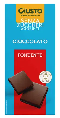 GIUSTO SENZA ZUCCHERO TAVOLETTA CIOCCOLATO FONDENTE 85 G GIUSTO SENZA ZUCCHERO TAVOLETTA CIOCCOLATO FONDENTE 85 G