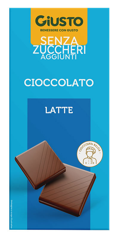 Giusto Senza Zucchero Tavoletta Cioccolato Latte 85 G