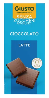 GIUSTO SENZA ZUCCHERO TAVOLETTA CIOCCOLATO LATTE 85 G GIUSTO SENZA ZUCCHERO TAVOLETTA CIOCCOLATO LATTE 85 G
