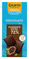 GIUSTO SENZA ZUCCHERO TAVOLETTA EXTRA FONDENTE 85 G