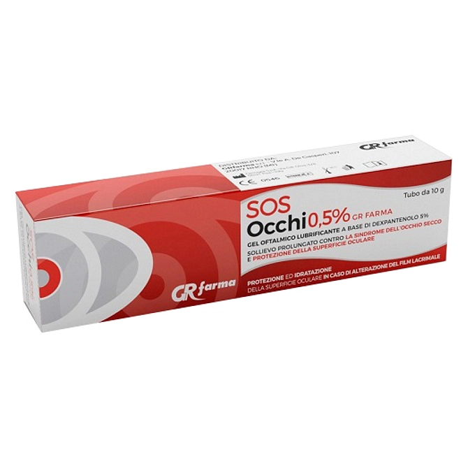 Gel Oftalmico Lubrificante Dexpantenolo 5% Sos Occhi 0,5% 10 G