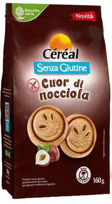 CEREAL SENZA GLUTINE CUOR DI NOCCIOLA 160 G CEREAL SENZA GLUTINE CUOR DI NOCCIOLA 160 G