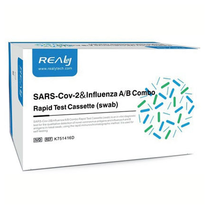 Test Antigenico Rapido Covid 19 Realy Autodiagnostico Determinazione Qualitativa Antigeni Sars Cov 2/Influenza A+B In Tamponi Nasali Mediante Immunocromatografia