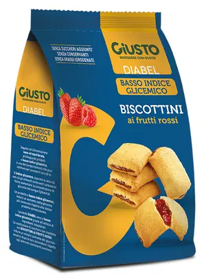 GIUSTO DIABEL BISCOTTINI FRUTTI ROSSI 250 G GIUSTO DIABEL BISCOTTINI FRUTTI ROSSI 250 G