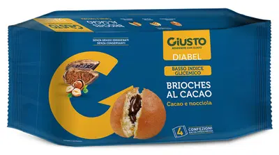 GIUSTO DIABEL BRIOCHE CACAO 4 PEZZI DA 45 G GIUSTO DIABEL BRIOCHE CACAO 4 PEZZI DA 45 G