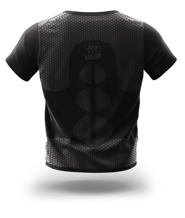 T-SHIRT FIT THERAPY NERO TAGLIA S-M